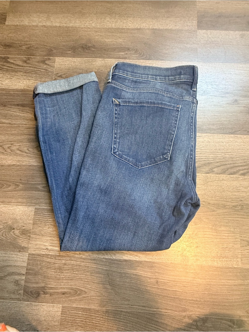 Express Men's Blue Denim Jeans - Dark Blue Trim